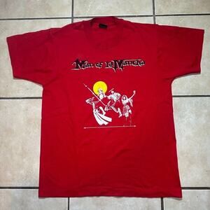VTG 90s Screen Stars Man of La Mancha Red Single Stitch Graphic Tee Mens Large